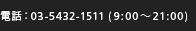 電話：03-5432-1511 (9:00～21:00)